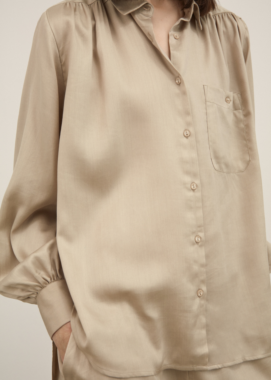 Shirts - Anna Long Sleeve Silk  Thumbnail