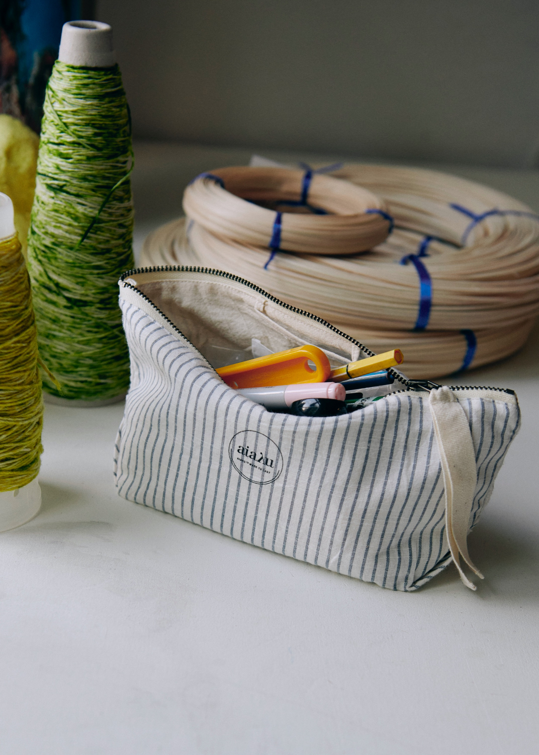Clutches & Bags - Pouch Mini Striped Thumbnail